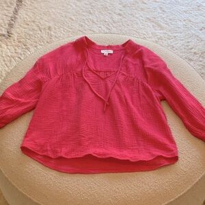 Evereve pink crepe cotton tunic
